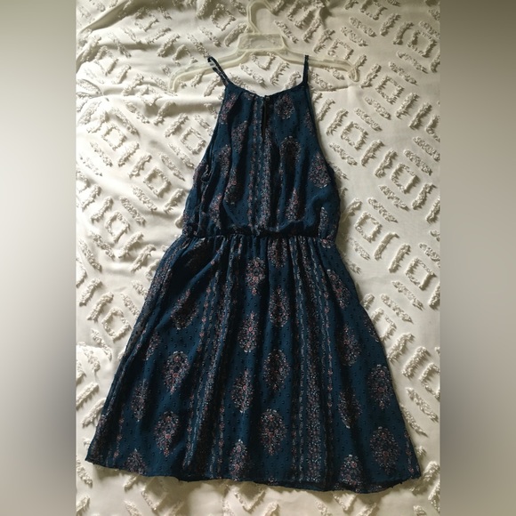 Blue Rain Teal Floral Patterned Boho/Peasant Dress (From Francesca’s!)💙 - Picture 3 of 6